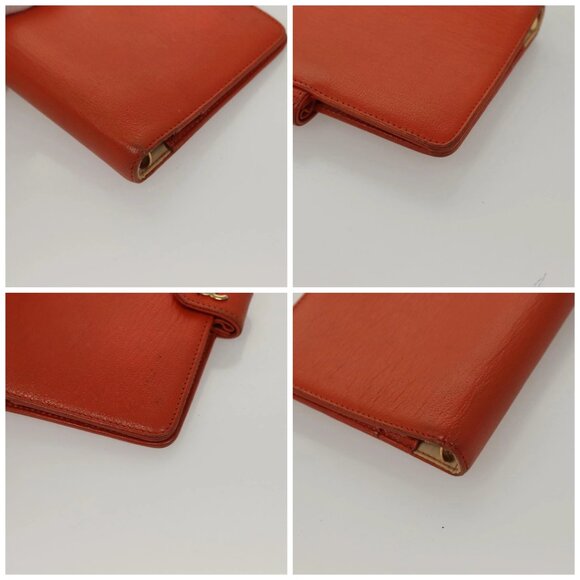 CHANEL Day Planner Cover Leather Orange CC Auth - Picture 16 of 16